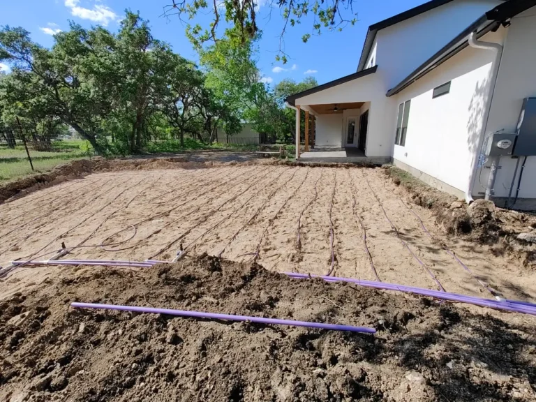 FJR Septic installers putting an aerobic system with a dispersion field in San Antonio.